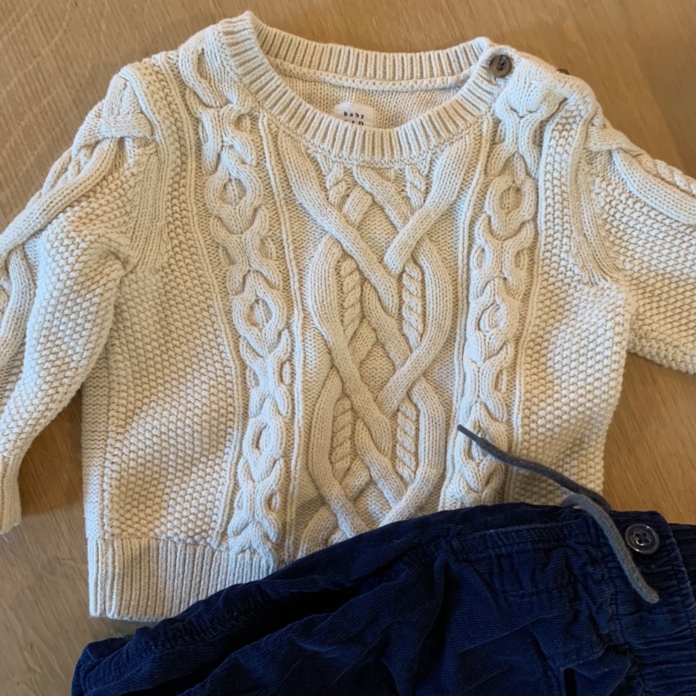 Baby Gap, toddler cable knit sweater and corduroys
